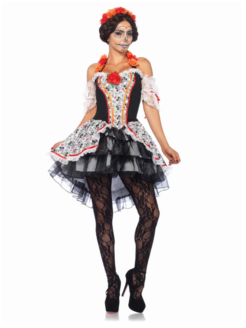 Leg Avenue Day of the Dead Sugar Skull Women’s Halloween Costume  S/M